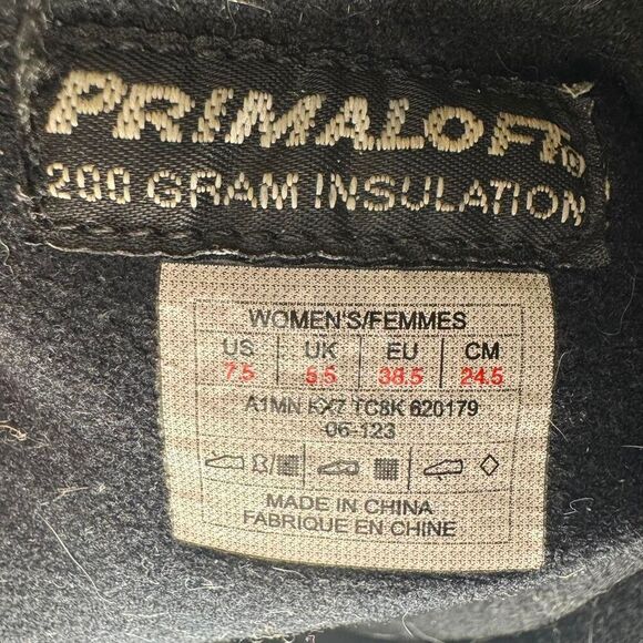 The North Face Women’s Suede Winter Boots 7.5 Black Gray Tall Zip Primaloft - Picture 8 of 8